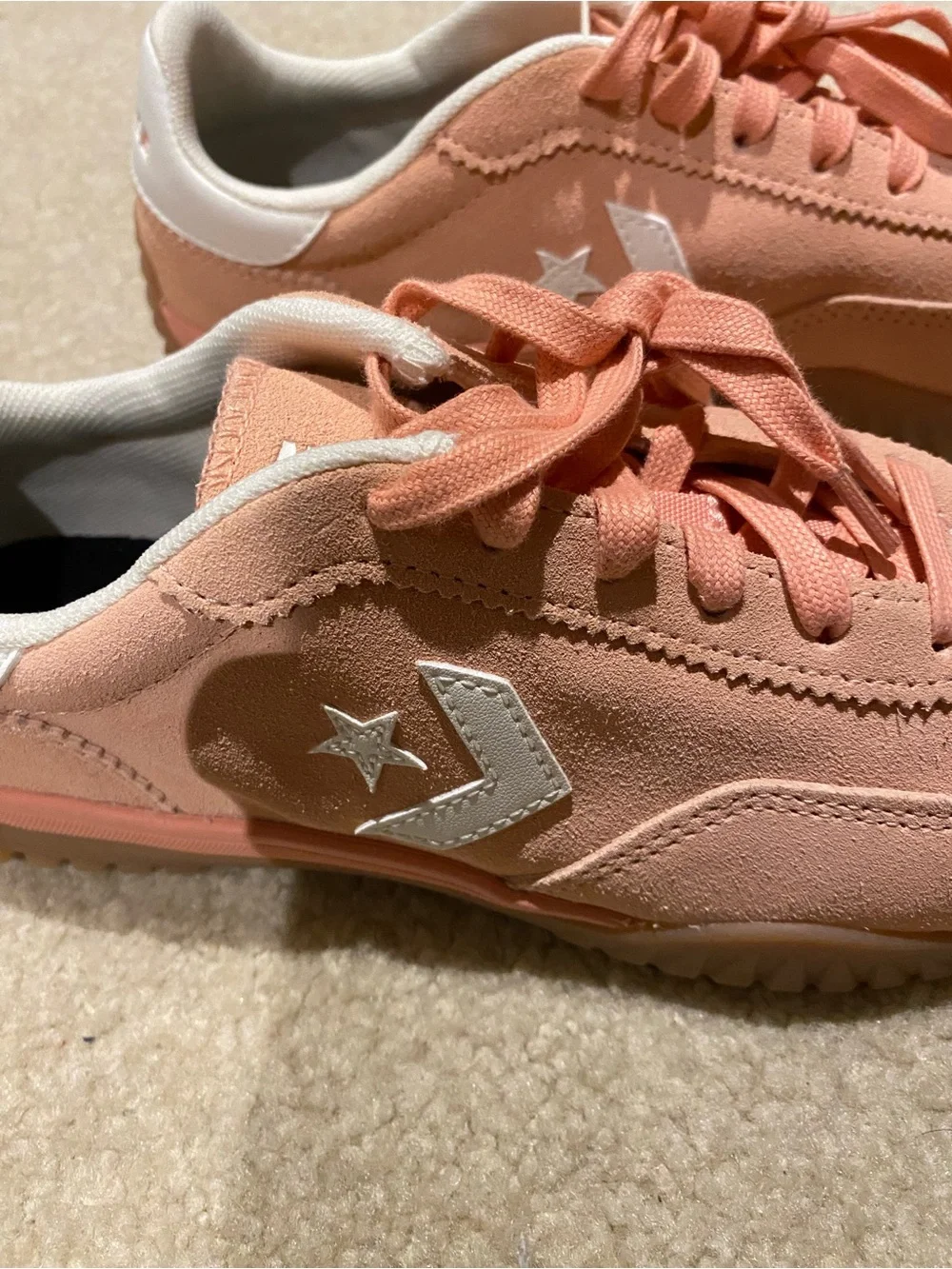 Converse Women's Peach Suede Low-Top Sneakers